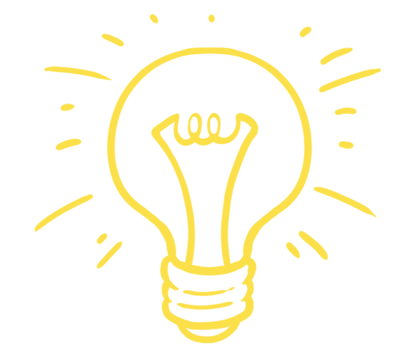 Illustration of a lightbulb - representing ideas - Radiotherapy UK