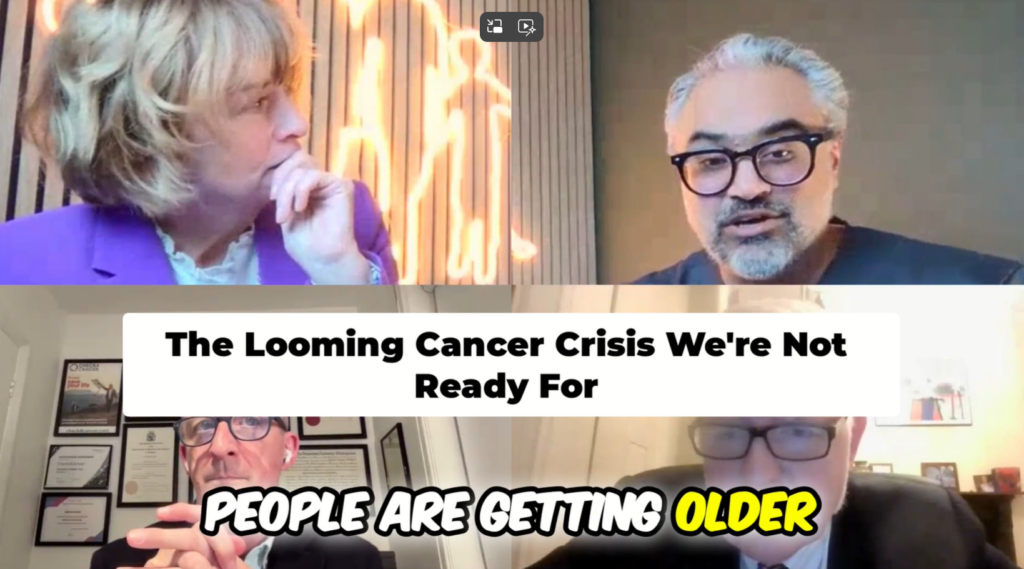 Screenshot of podcast panellists